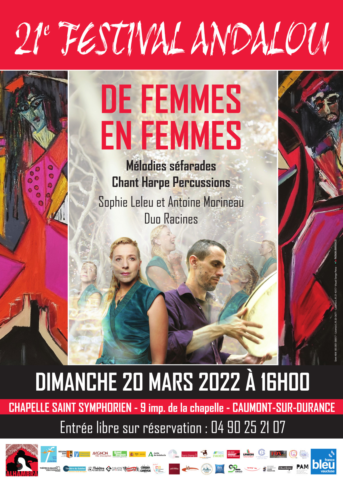 Affiche concert femmes en femmes A3 festival andalou 2022
