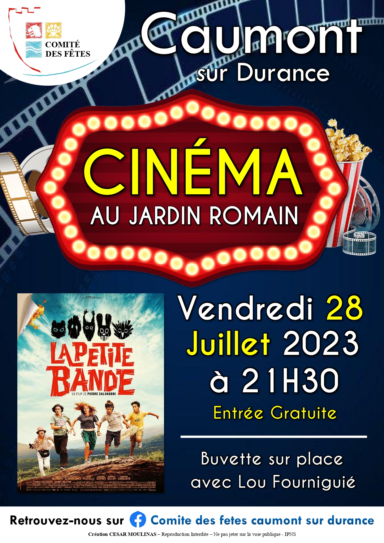 Affiche 2023 Cinéma au Jardin Romain page 0001