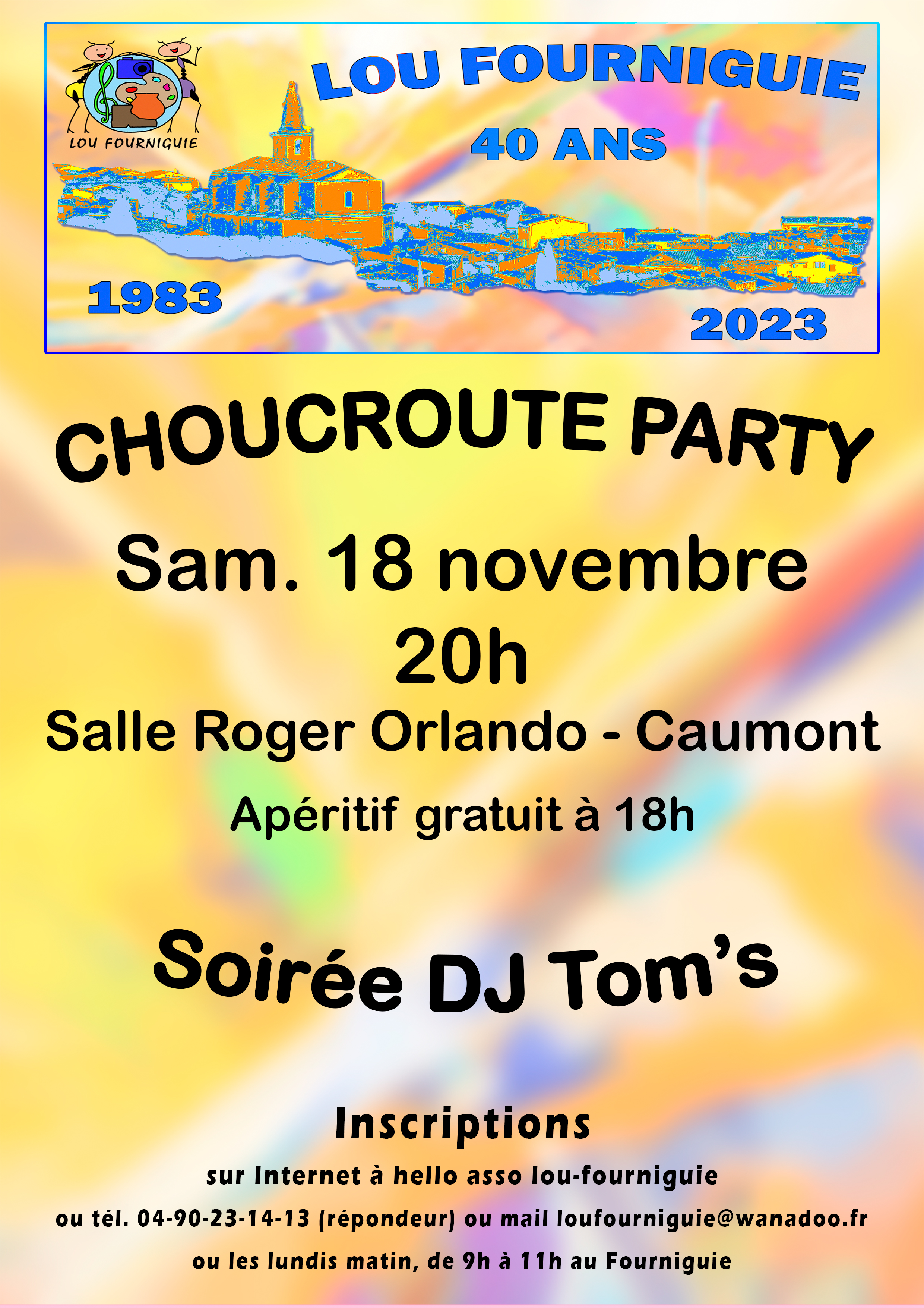 Affiche choucroute party panneau lumibeux