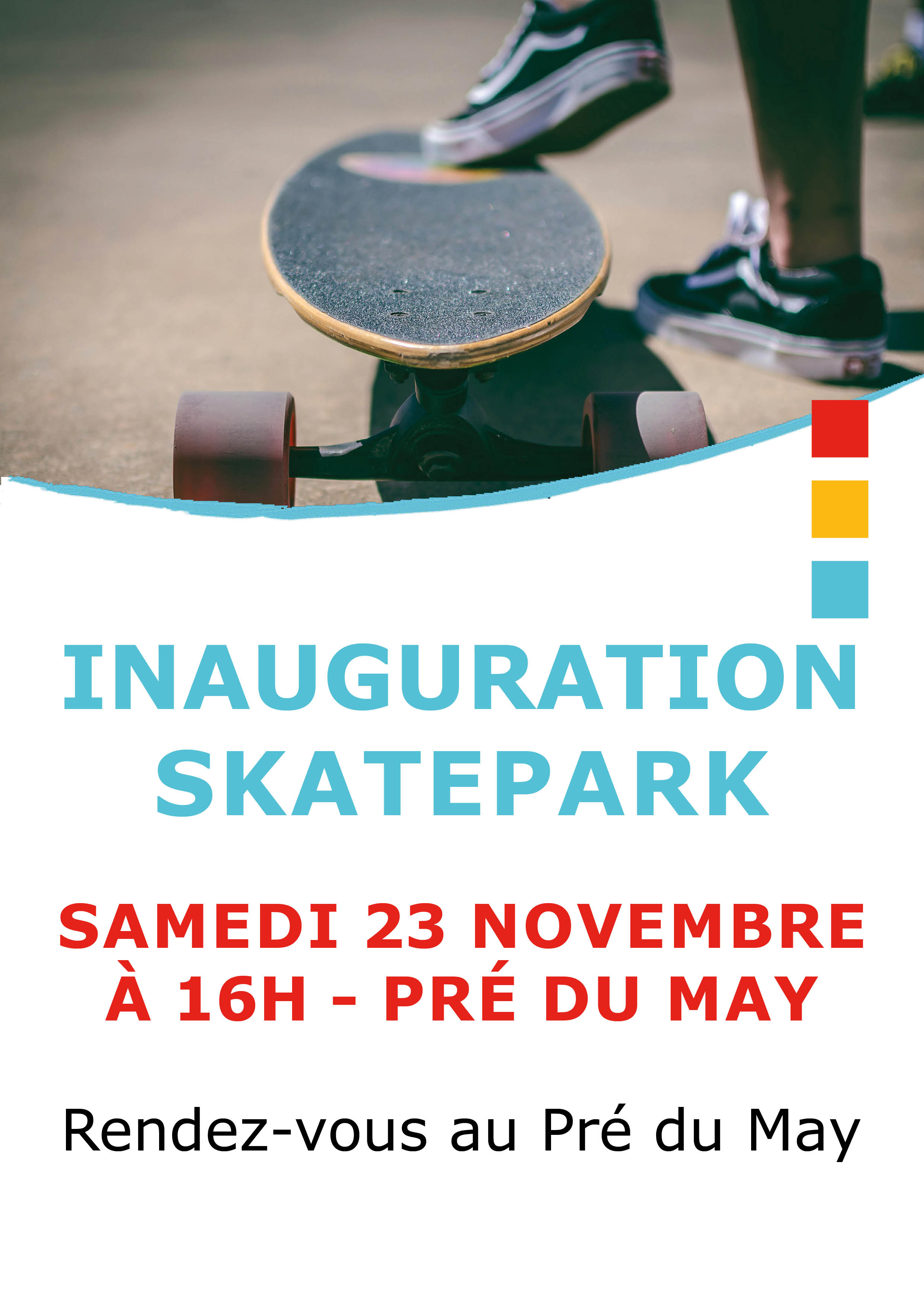 Affiche inauguration skatepark