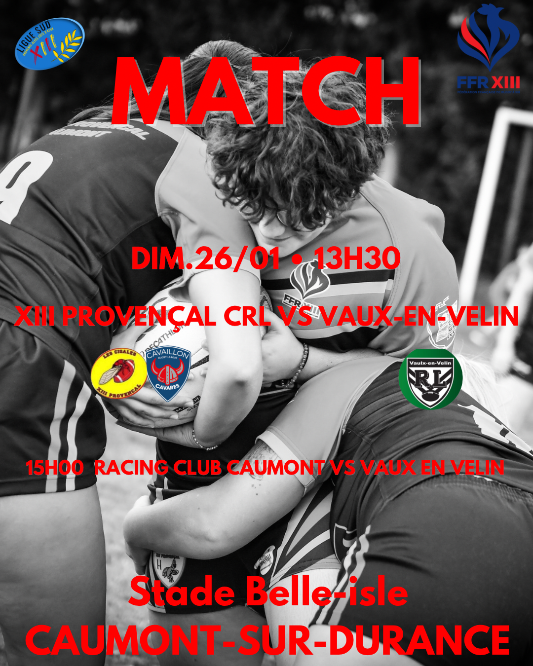 AFFICHE MATCH 26 JANVIER 2025